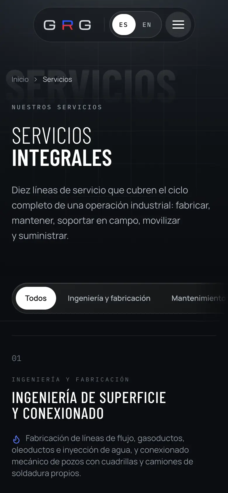 Servicios de GRG en el teléfono