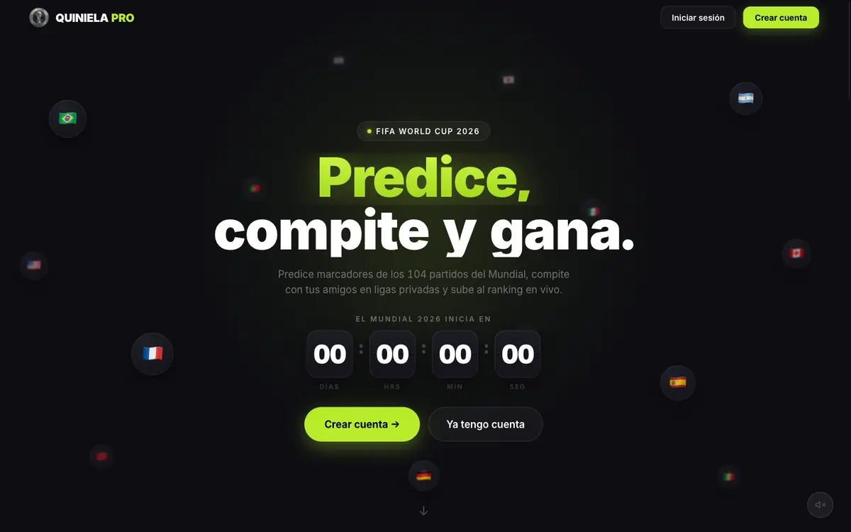 Portada de Quiniela Pro con la cuenta regresiva del Mundial